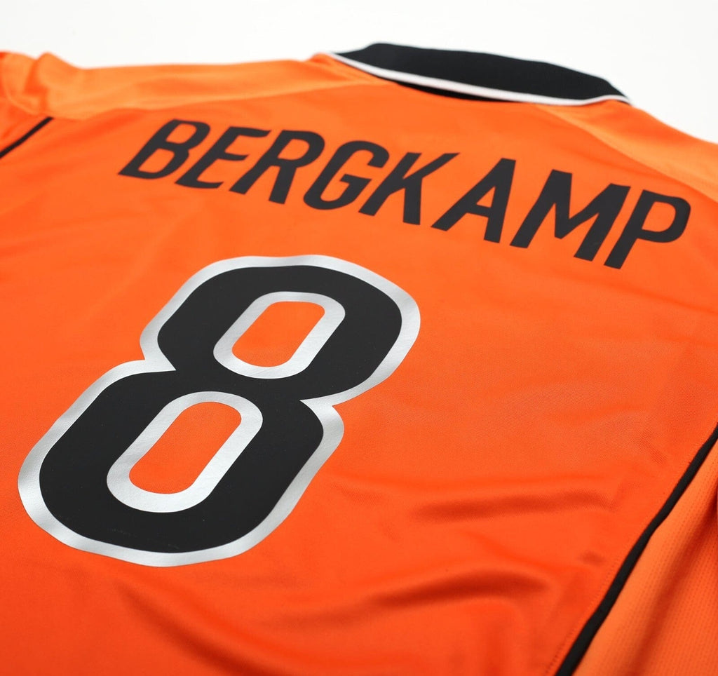 1998/00 BERGKAMP #8 Holland Vintage Nike Home Football Shirt (XL) Arsenal