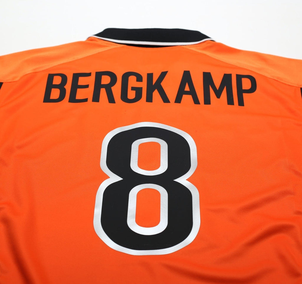 1998/00 BERGKAMP #8 Holland Vintage Nike Home Football Shirt (XL) Arsenal