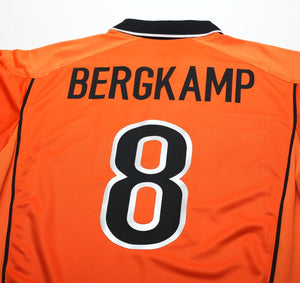 1998/00 BERGKAMP #8 Holland Vintage Nike Home Football Shirt (XL) Arsenal