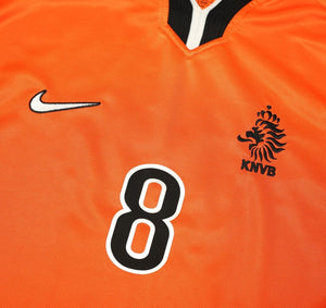 1998/00 BERGKAMP #8 Holland Vintage Nike Home Football Shirt (XL) Arsenal