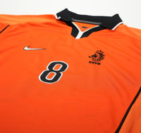 1998/00 BERGKAMP #8 Holland Vintage Nike Home Football Shirt (XL) Arsenal
