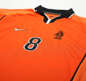 1998/00 BERGKAMP #8 Holland Vintage Nike Home Football Shirt (XL) Arsenal