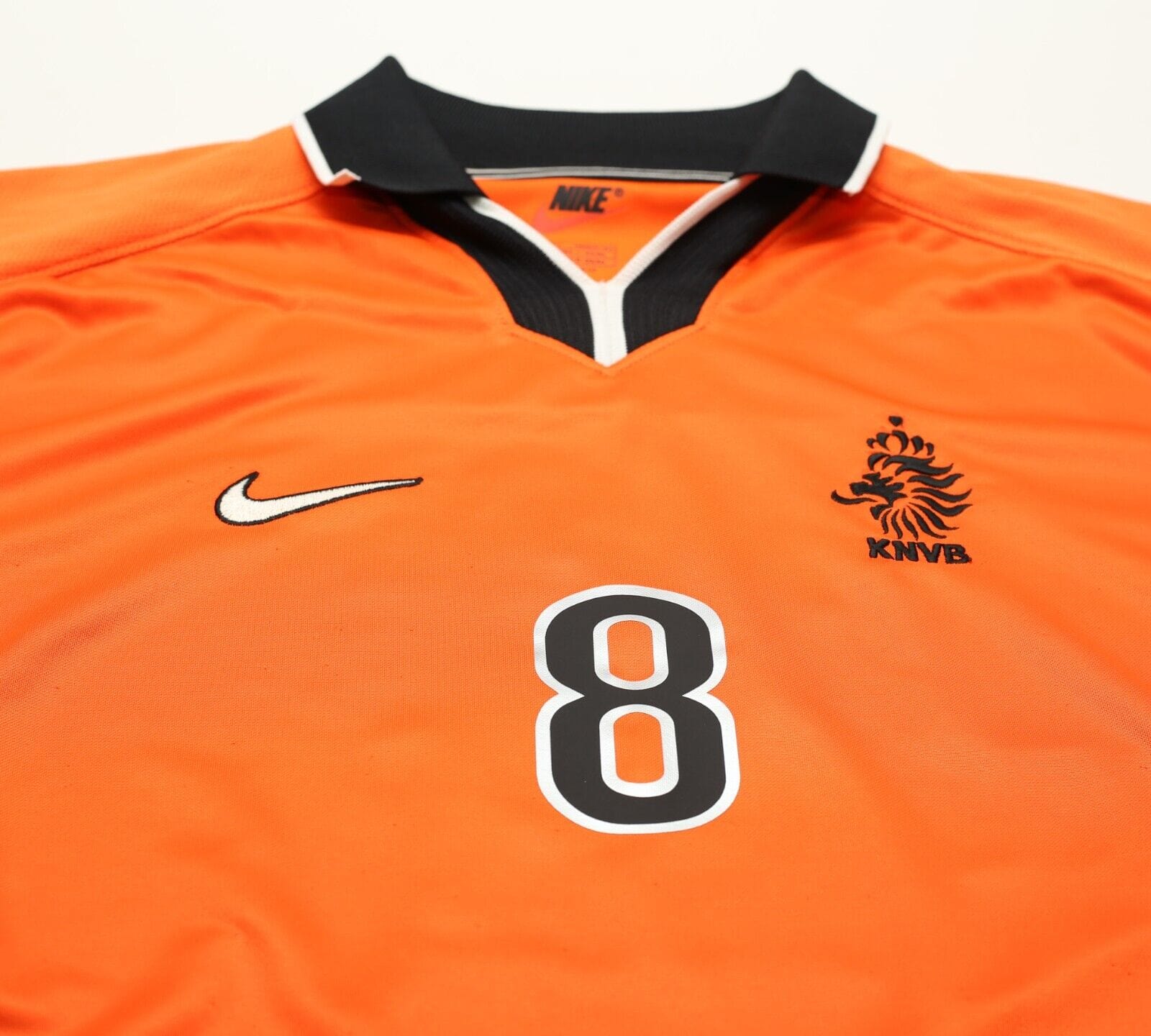 1998/00 BERGKAMP #8 Holland Vintage Nike WC 98 Home Football Shirt (L) Arsenal