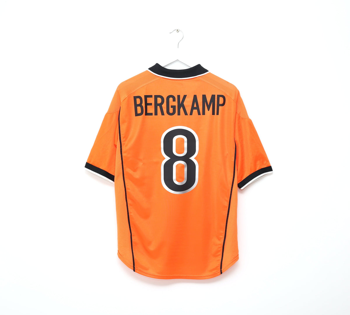 1998/00 BERGKAMP #8 Holland Vintage Nike WC 98 Home Football Shirt (L) Arsenal