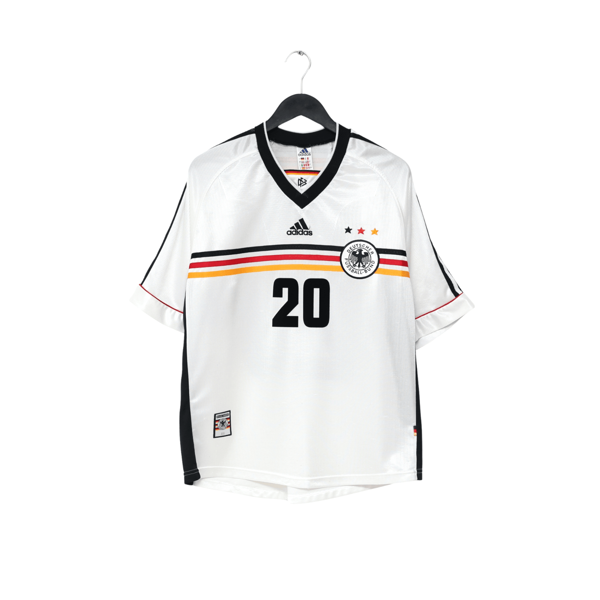 1998/00 Bierhoff #20 Germany Vintage adidas Home Football Shirt (L) WC 98