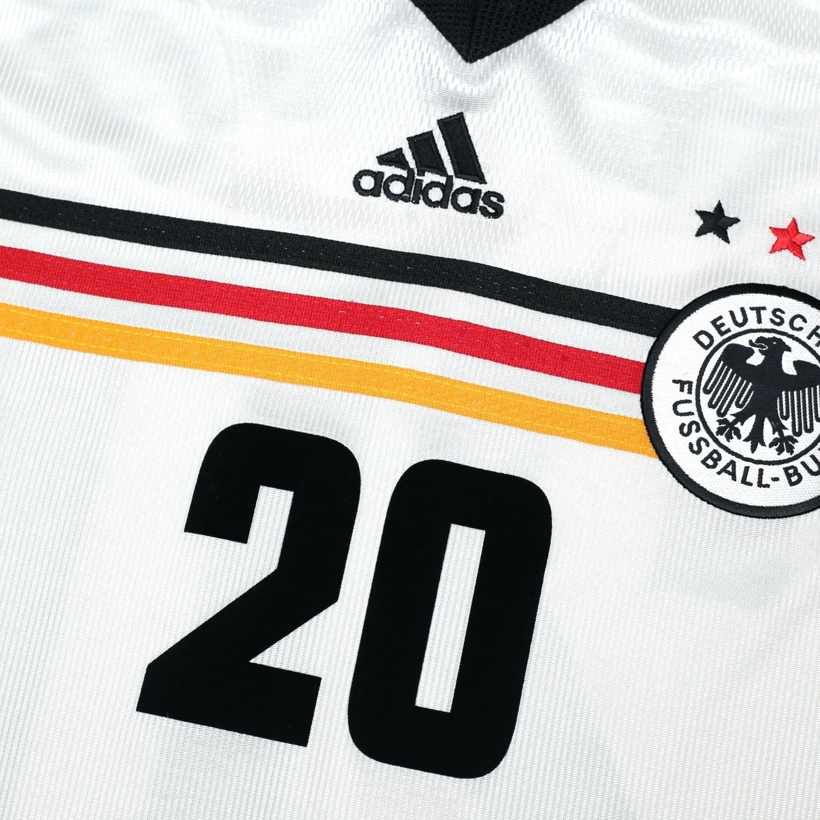 1998/00 Bierhoff #20 Germany Vintage adidas Home Football Shirt (L) WC 98