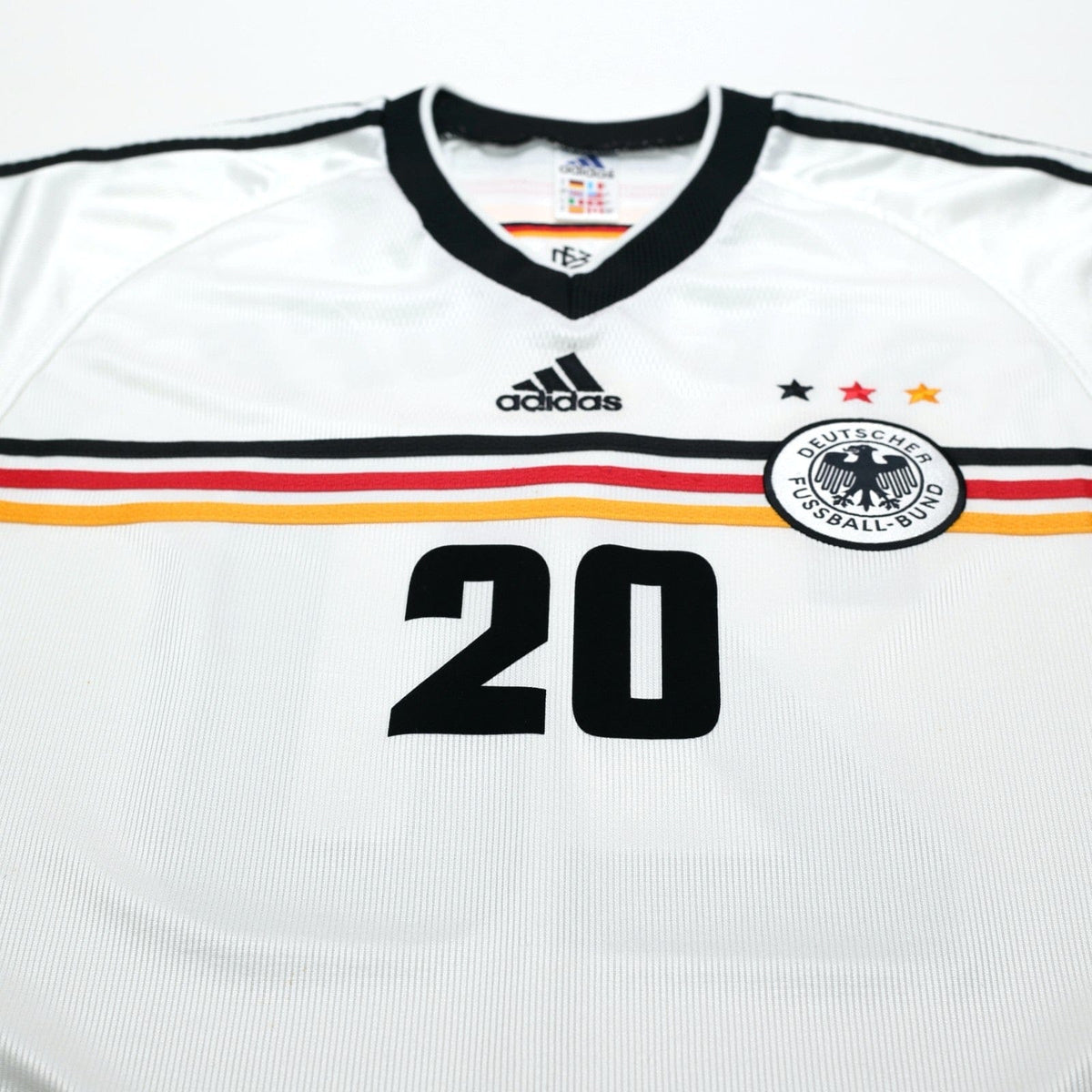 1998/00 Bierhoff #20 Germany Vintage adidas Home Football Shirt (L) WC 98