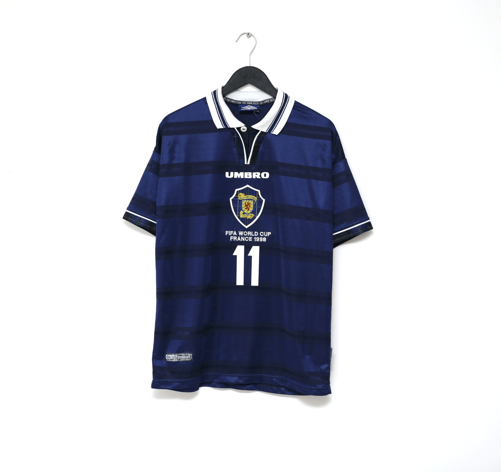 1998/00 COLLINS #11 Scotland Vintage Umbro Home Football Shirt (L) 1998 WC