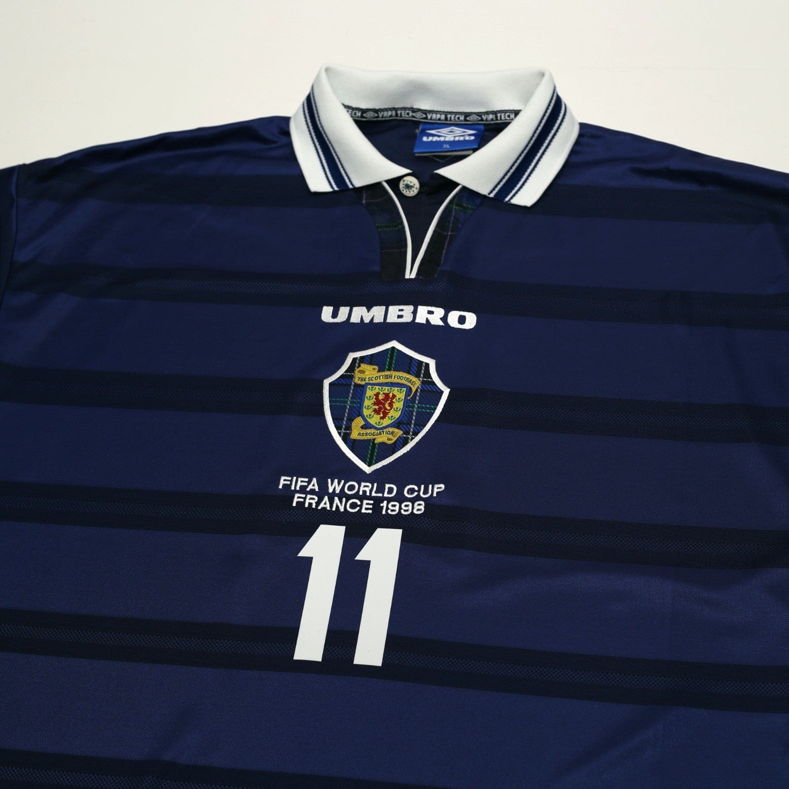 1998/00 Collins #11 Scotland Vintage Umbro Home Football Shirt (XL) 1998 WC