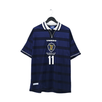 1998/00 Collins #11 Scotland Vintage Umbro Home Football Shirt (XL) 1998 WC