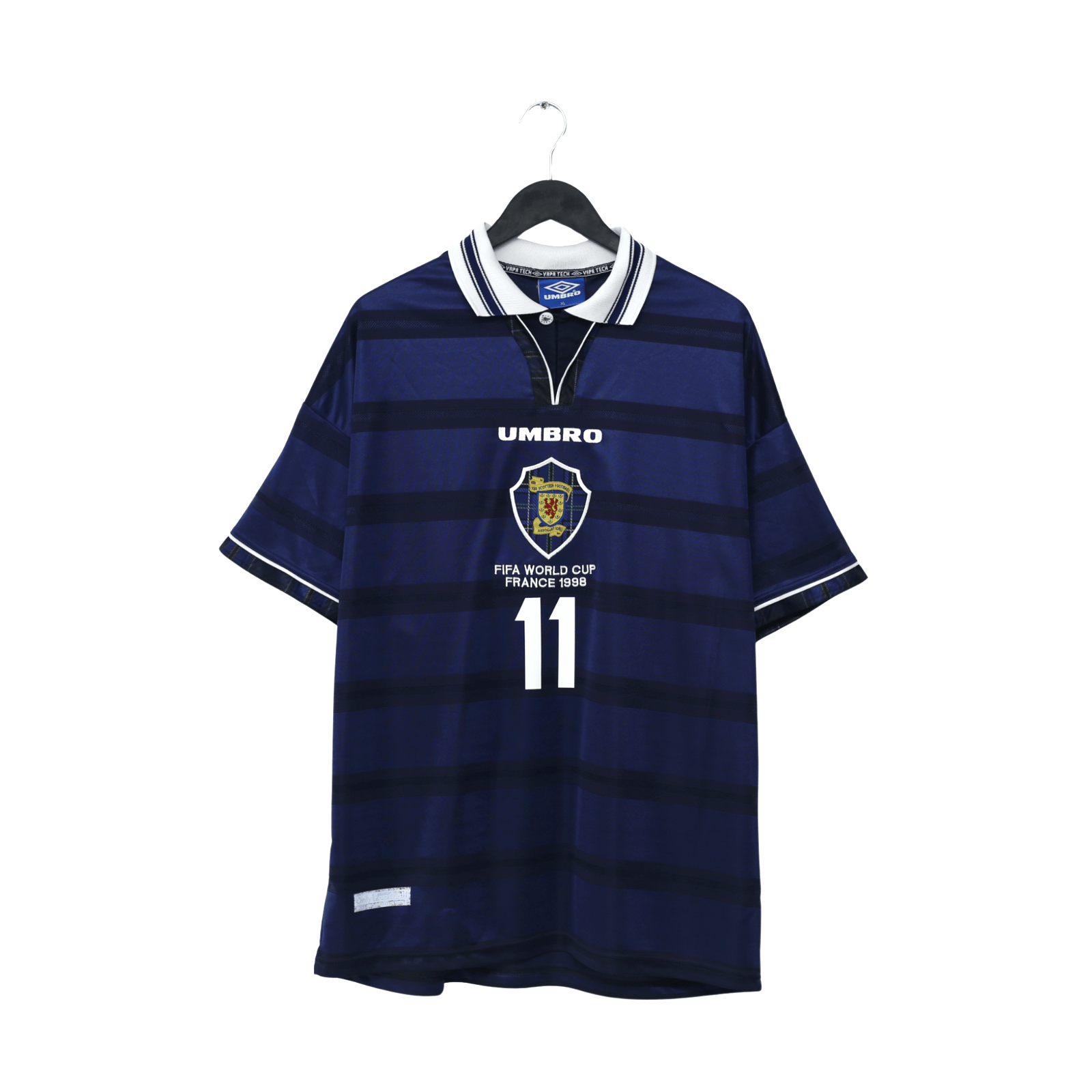 1998/00 Collins #11 Scotland Vintage Umbro Home Football Shirt (XL) 1998 WC