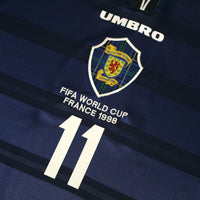 1998/00 Collins #11 Scotland Vintage Umbro Home Football Shirt (XL) 1998 WC