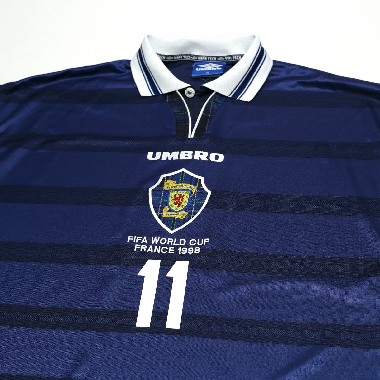 1998/00 Collins #11 Scotland Vintage Umbro Home Football Shirt (XL) 1998 WC