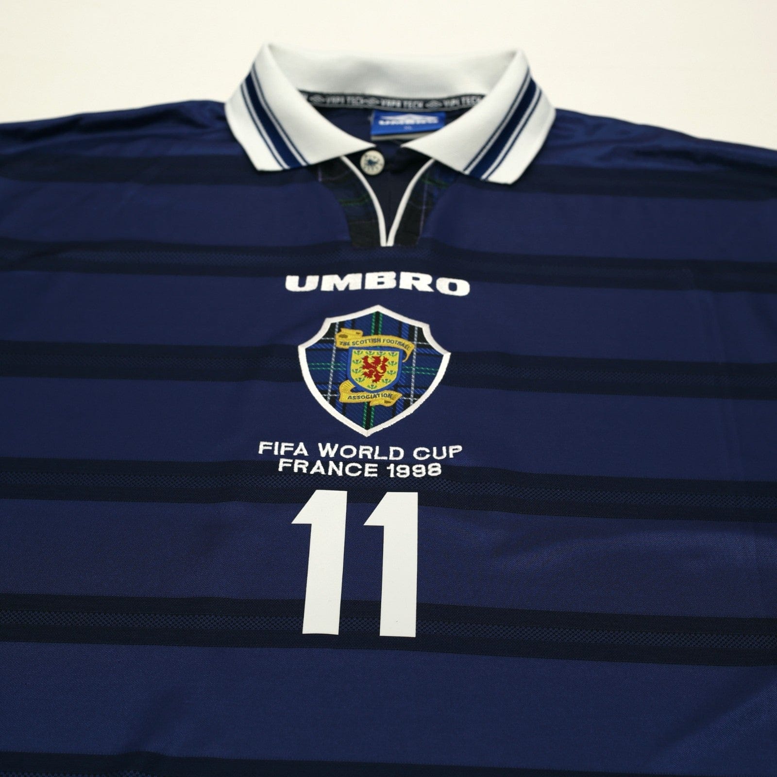 1998/00 Collins #11 Scotland Vintage Umbro Home Football Shirt (XL) 1998 WC