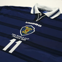 1998/00 Collins #11 Scotland Vintage Umbro Home Football Shirt (XL) 1998 WC
