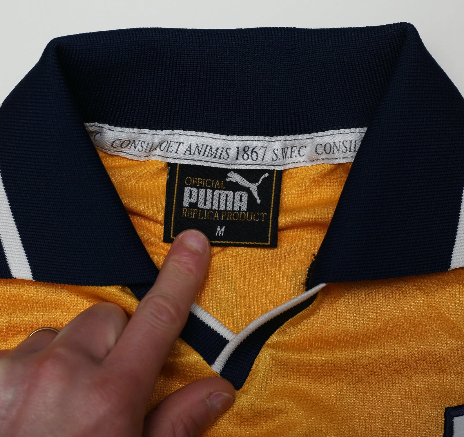 1998/00 DI CANIO #11 Sheffield Wednesday Vintage Away Football Shirt (M)