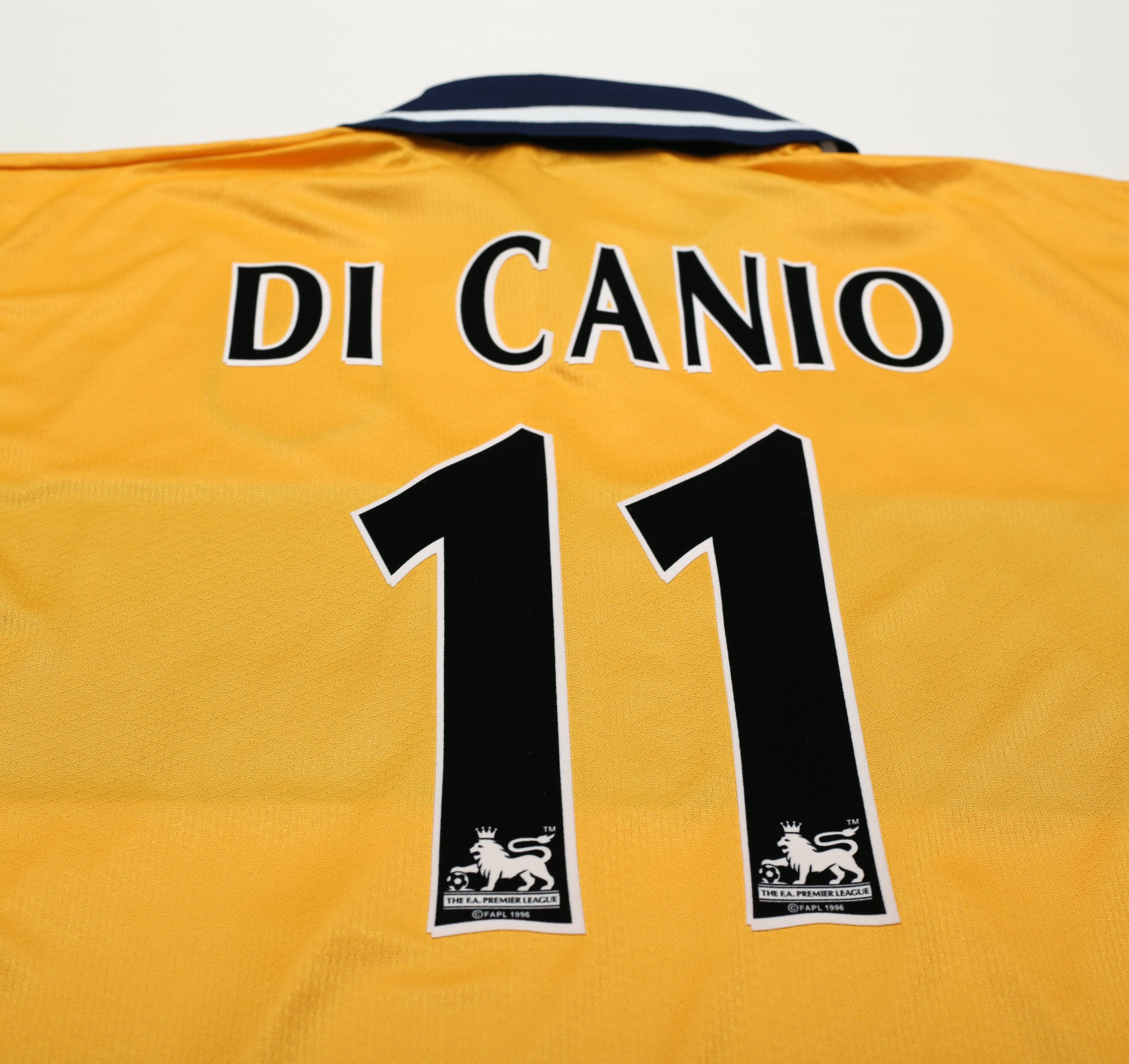 1998/00 DI CANIO #11 Sheffield Wednesday Vintage Away Football Shirt (M)