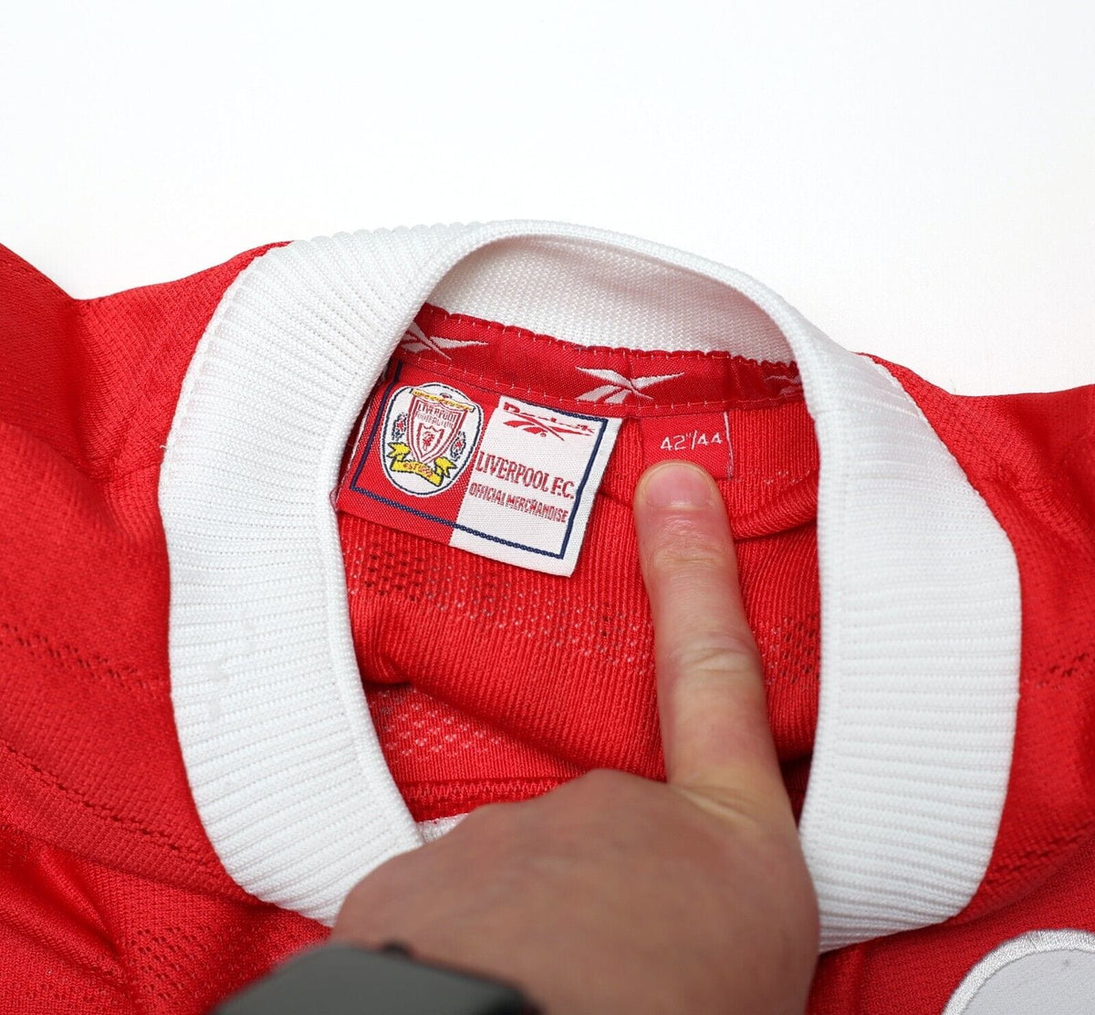 1998/00 FOWLER #9 Liverpool Vintage Reebok Home Football Shirt Jersey (L)