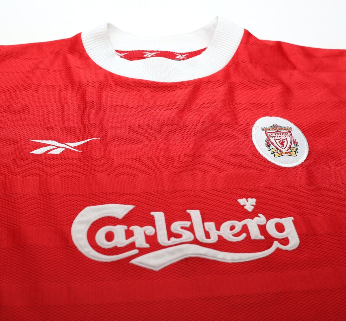 1998/00 FOWLER #9 Liverpool Vintage Reebok Home Football Shirt Jersey (L)