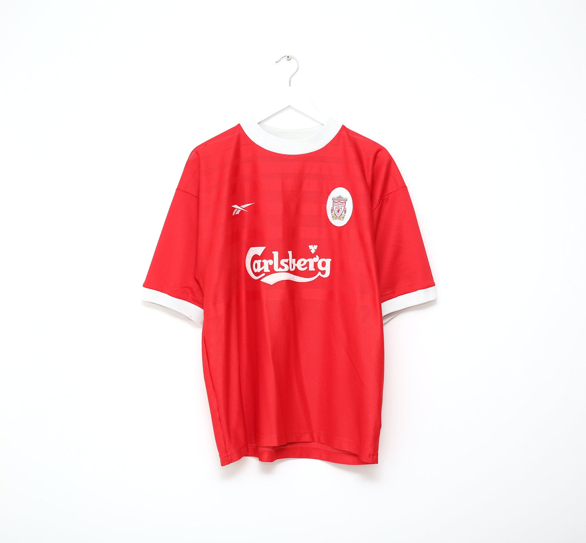 1998/00 FOWLER #9 Liverpool Vintage Reebok Home Football Shirt Jersey (L)