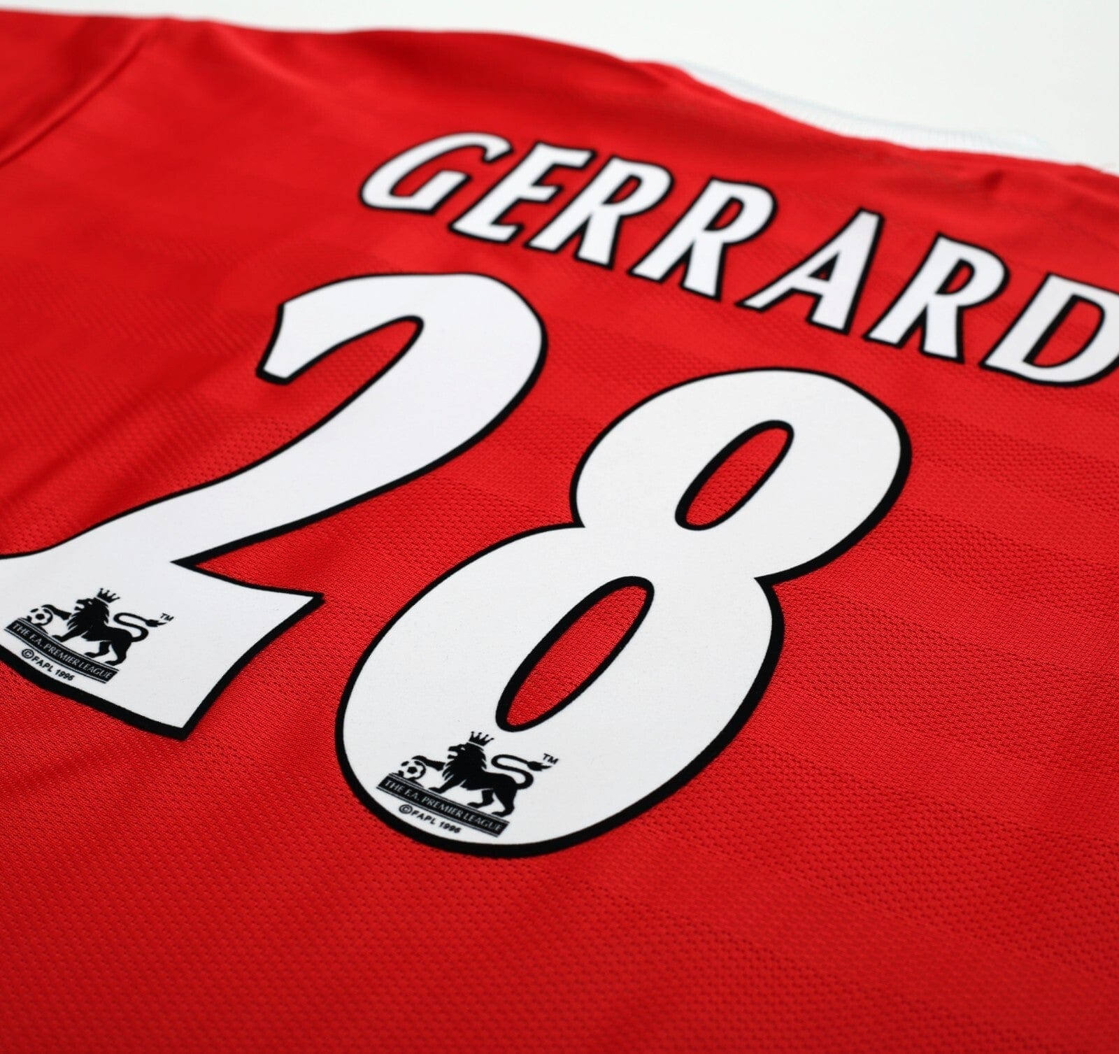 1998/00 GERRARD #28 Liverpool Vintage Reebok Home Football Shirt (L) 42/44