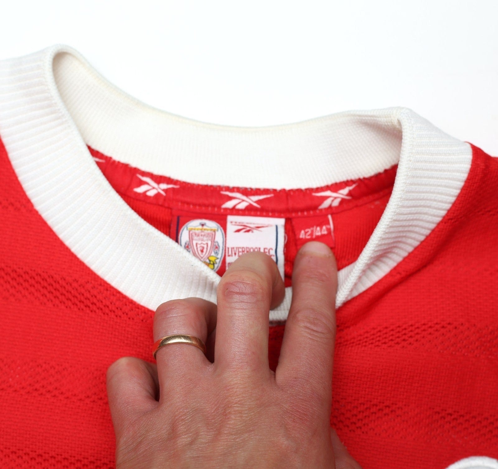 1998/00 GERRARD #28 Liverpool Vintage Reebok Home Football Shirt (L) 42/44