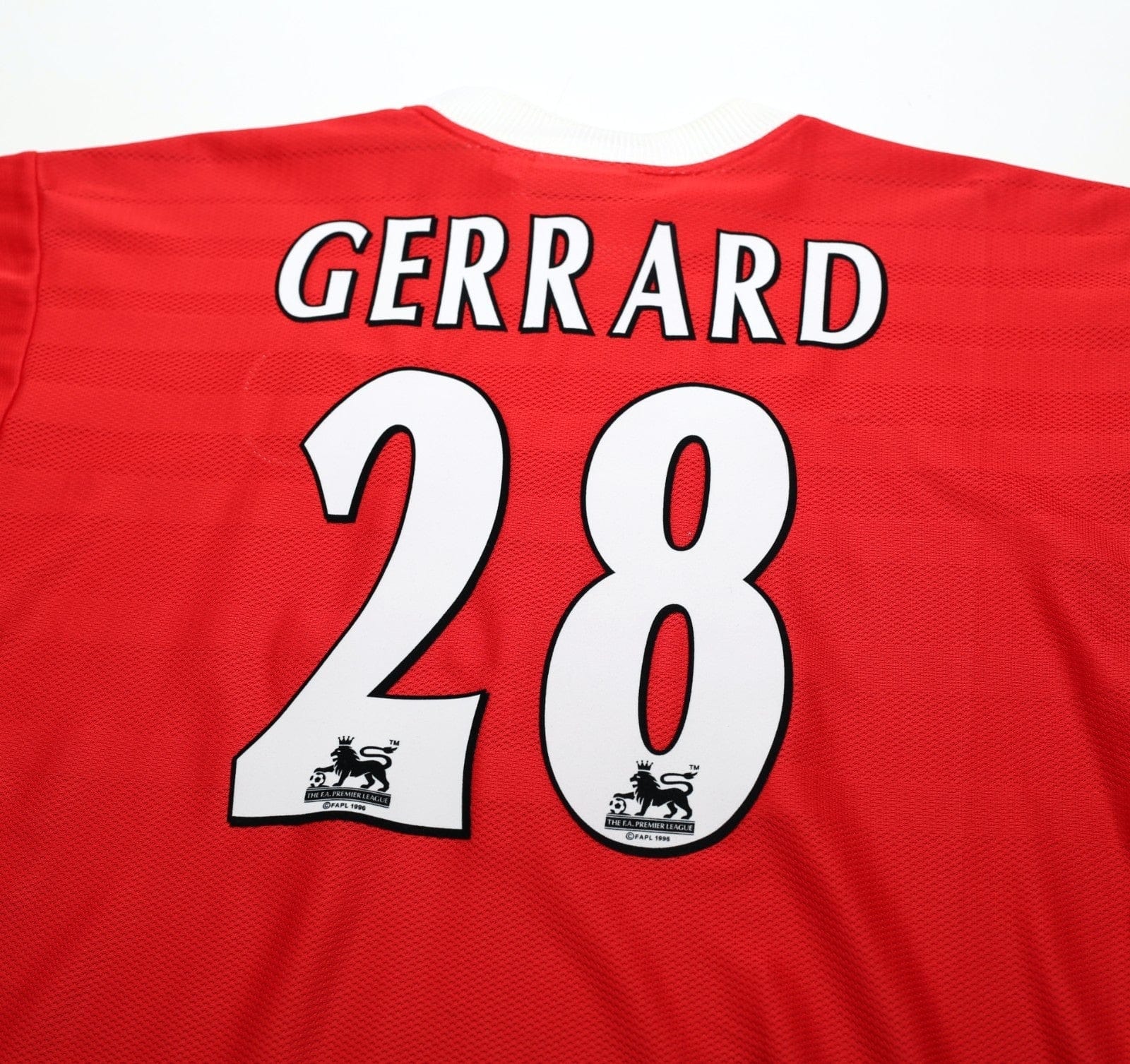 1998/00 GERRARD #28 Liverpool Vintage Reebok Home Football Shirt (L) 42/44