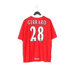 1998/00 GERRARD #28 Liverpool Vintage Reebok Home Football Shirt (L) 42/44