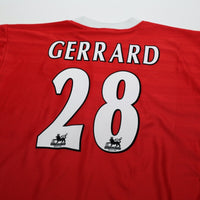 1998/00 Gerrard #28 Liverpool Vintage Reebok Home Football Shirt (L) 42/44