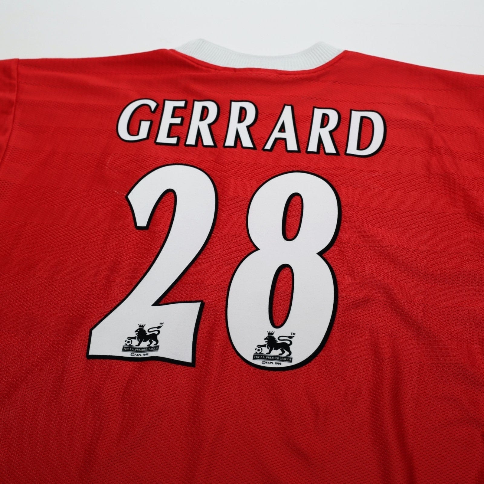 1998/00 Gerrard #28 Liverpool Vintage Reebok Home Football Shirt (L) 42/44