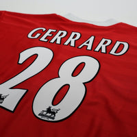 1998/00 Gerrard #28 Liverpool Vintage Reebok Home Football Shirt (L) 42/44