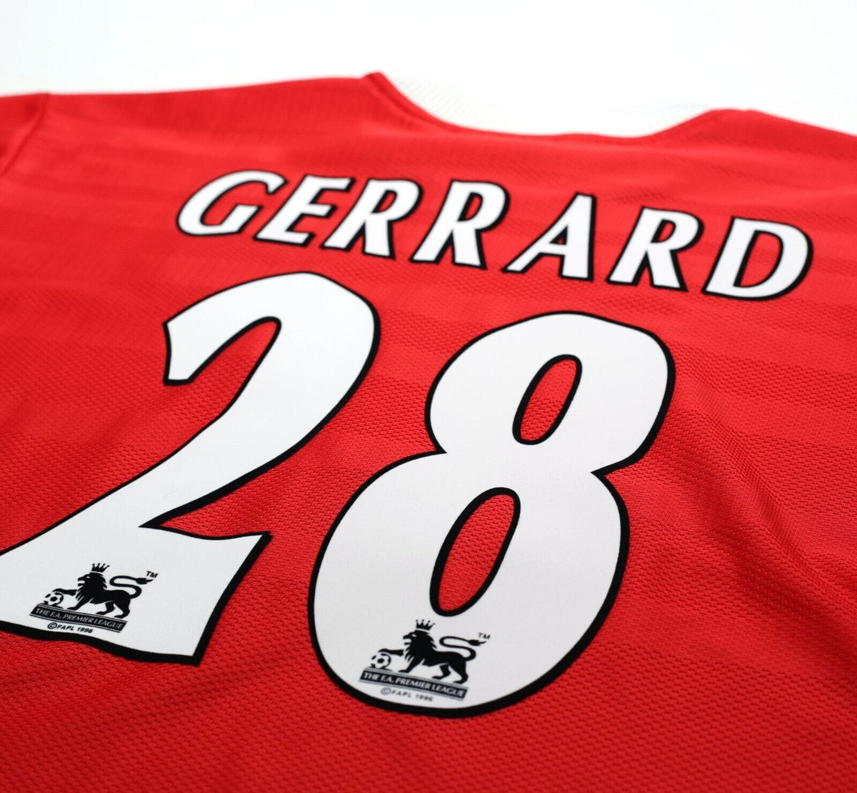 1998/00 GERRARD #28 Liverpool Vintage Reebok Home Football Shirt (M) 38/40