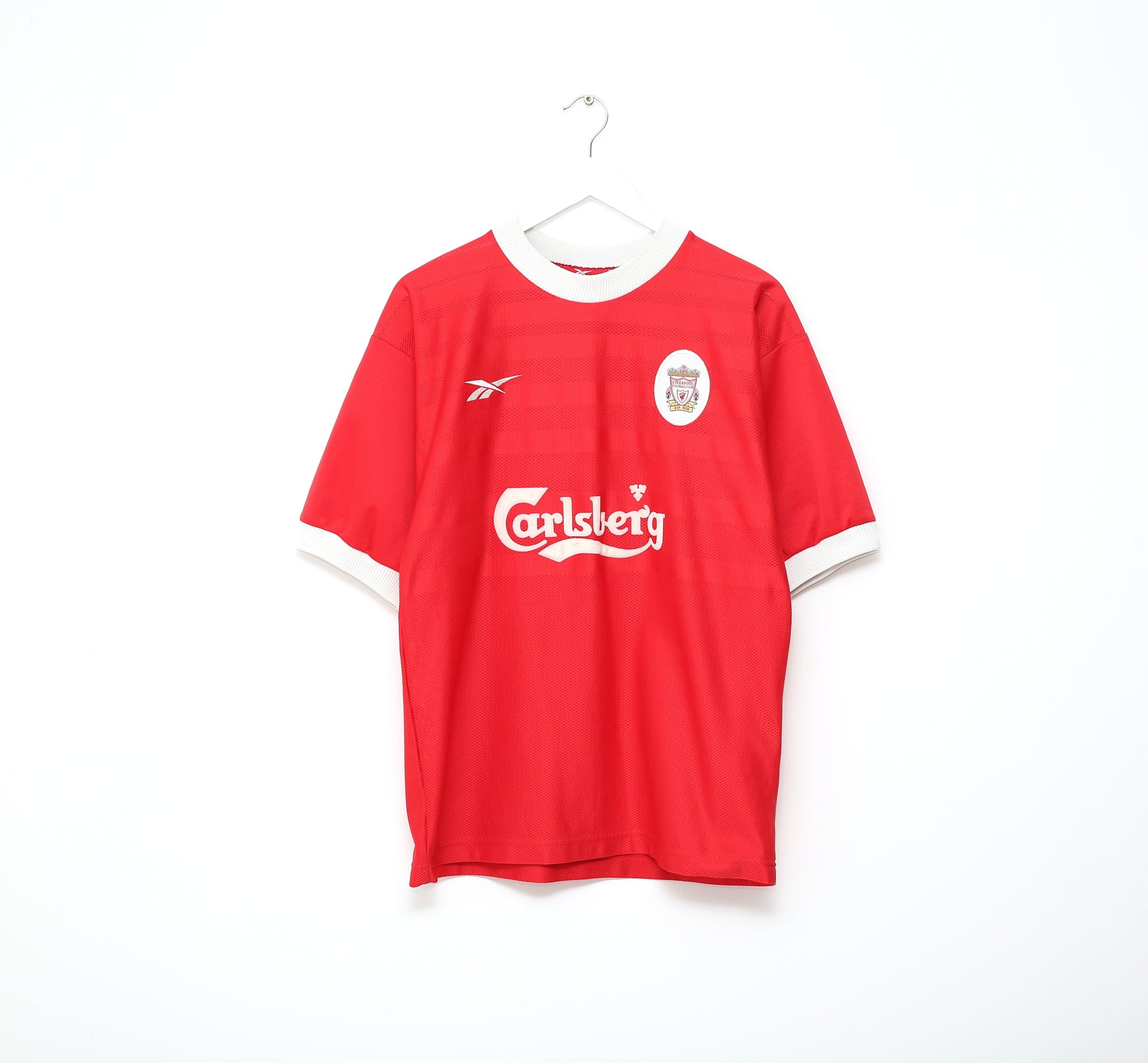 1998/00 GERRARD #28 Liverpool Vintage Reebok Home Football Shirt (M) 38/40