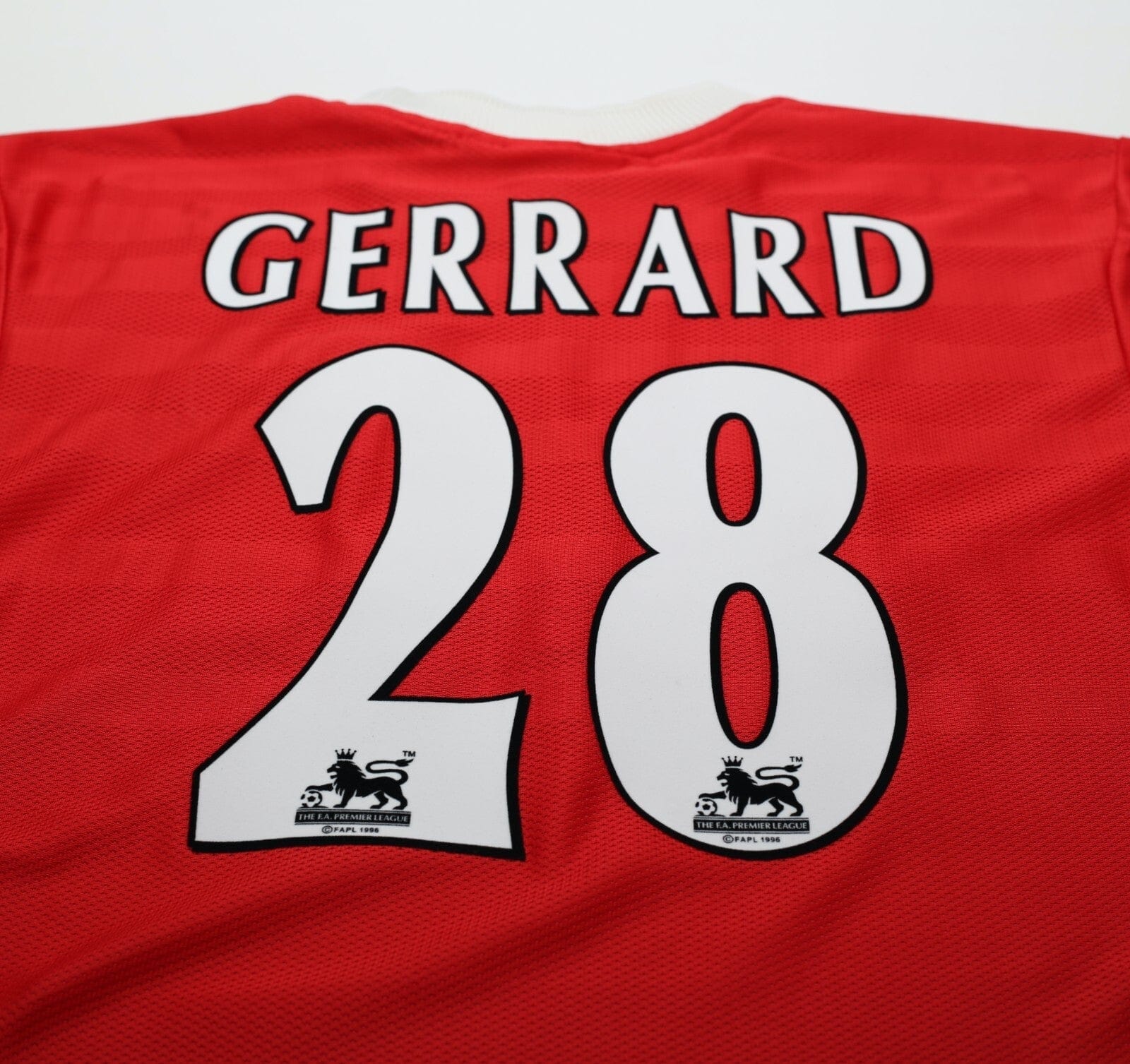 1998/00 GERRARD #28 Liverpool Vintage Reebok Home Football Shirt (S) 34/36