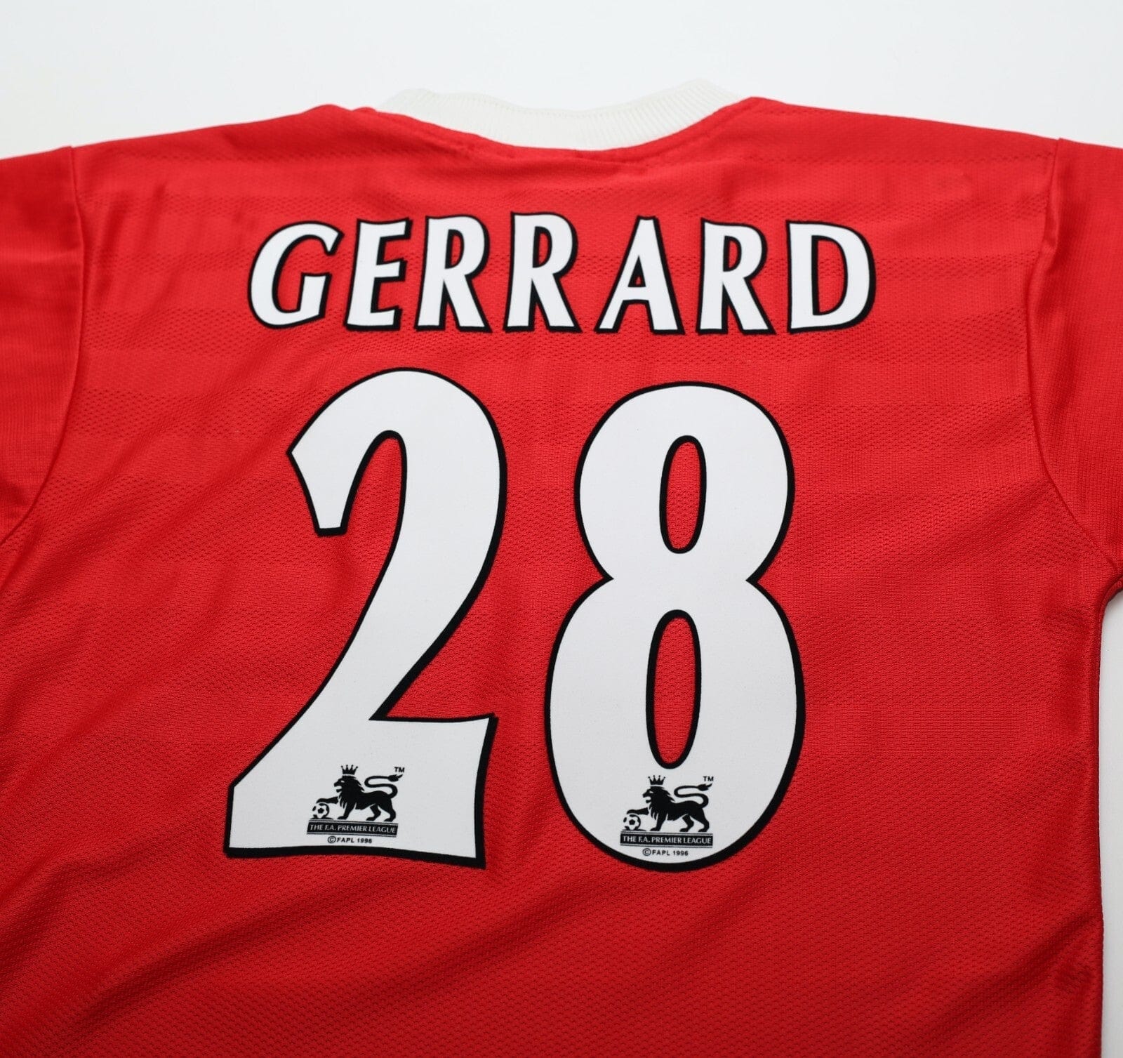 1998/00 GERRARD #28 Liverpool Vintage Reebok Home Football Shirt (S) 34/36