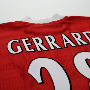 1998/00 Gerrard #28 Liverpool Vintage Reebok Home Football Shirt (S) 34/36