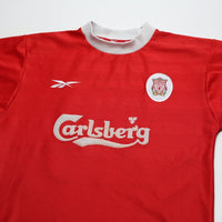 1998/00 Gerrard #28 Liverpool Vintage Reebok Home Football Shirt (S) 34/36