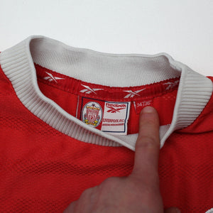 1998/00 Gerrard #28 Liverpool Vintage Reebok Home Football Shirt (S) 34/36