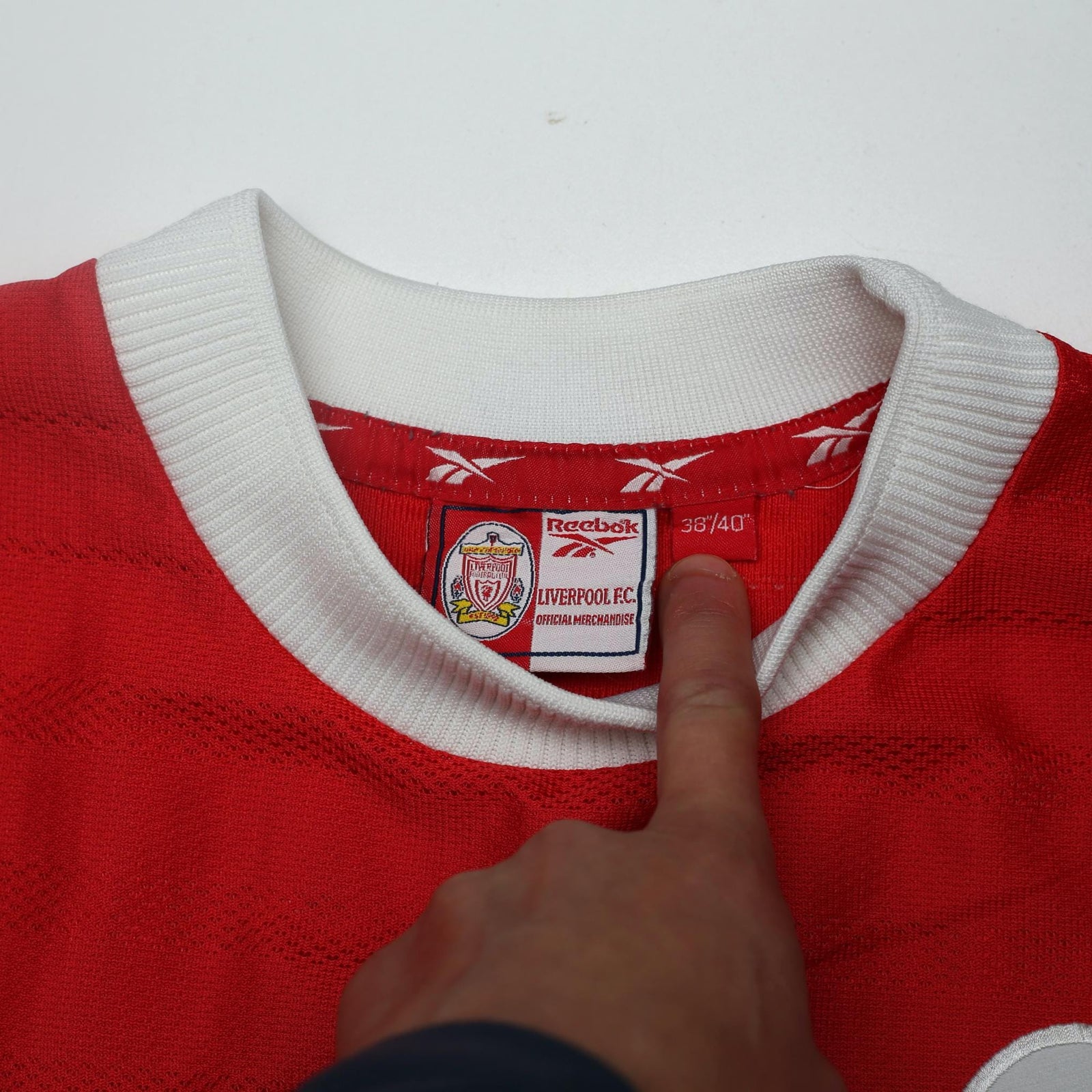 1998/00 Gerrard #28 Liverpool Vintage Reebok Home Football Shirt (S) 34/36