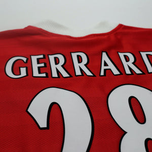 1998/00 Gerrard #28 Liverpool Vintage Reebok Home Football Shirt (S) 34/36