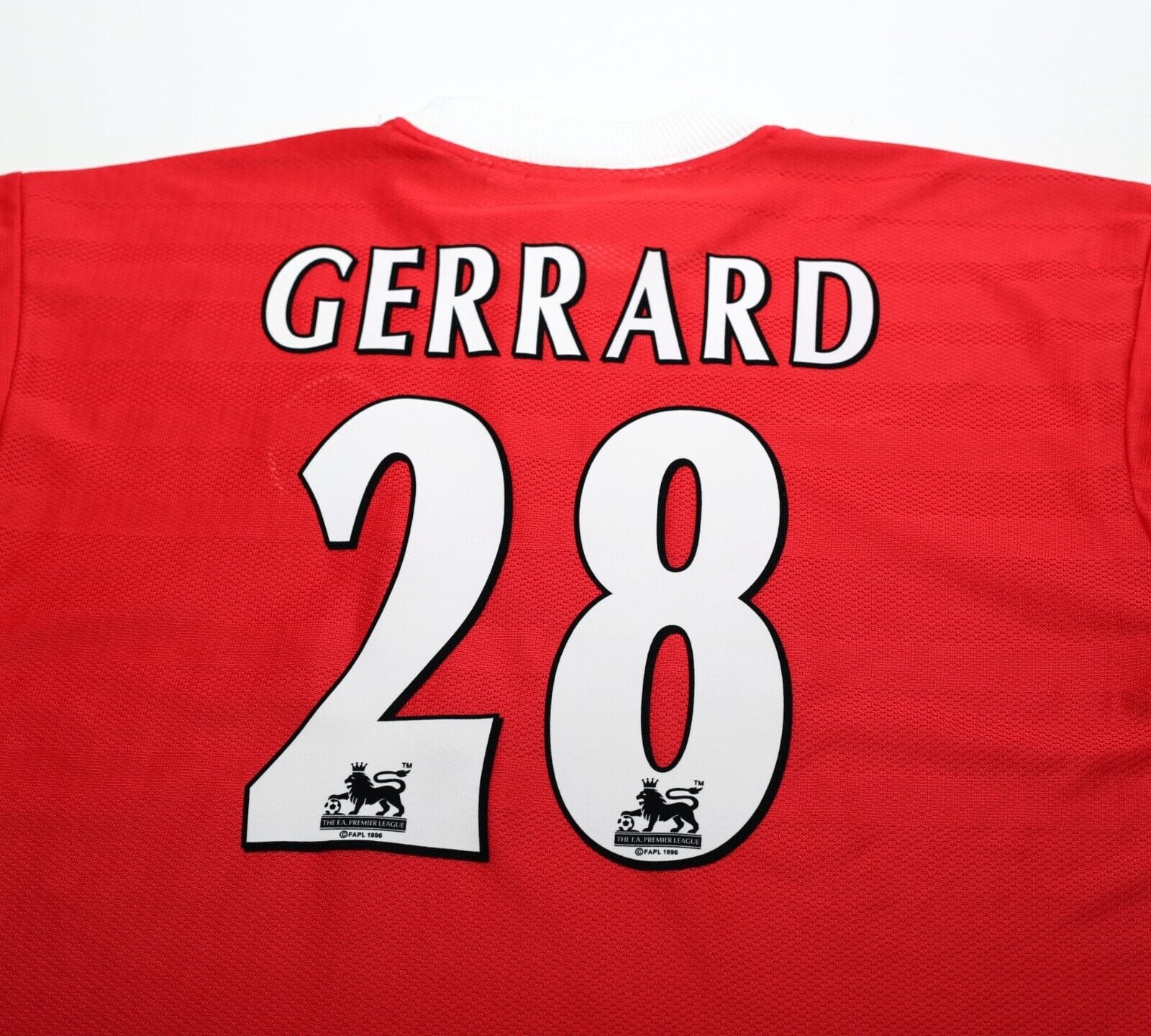 1998/00 GERRARD #9 Liverpool Vintage Reebok Home Football Shirt Jersey (L) 42/44