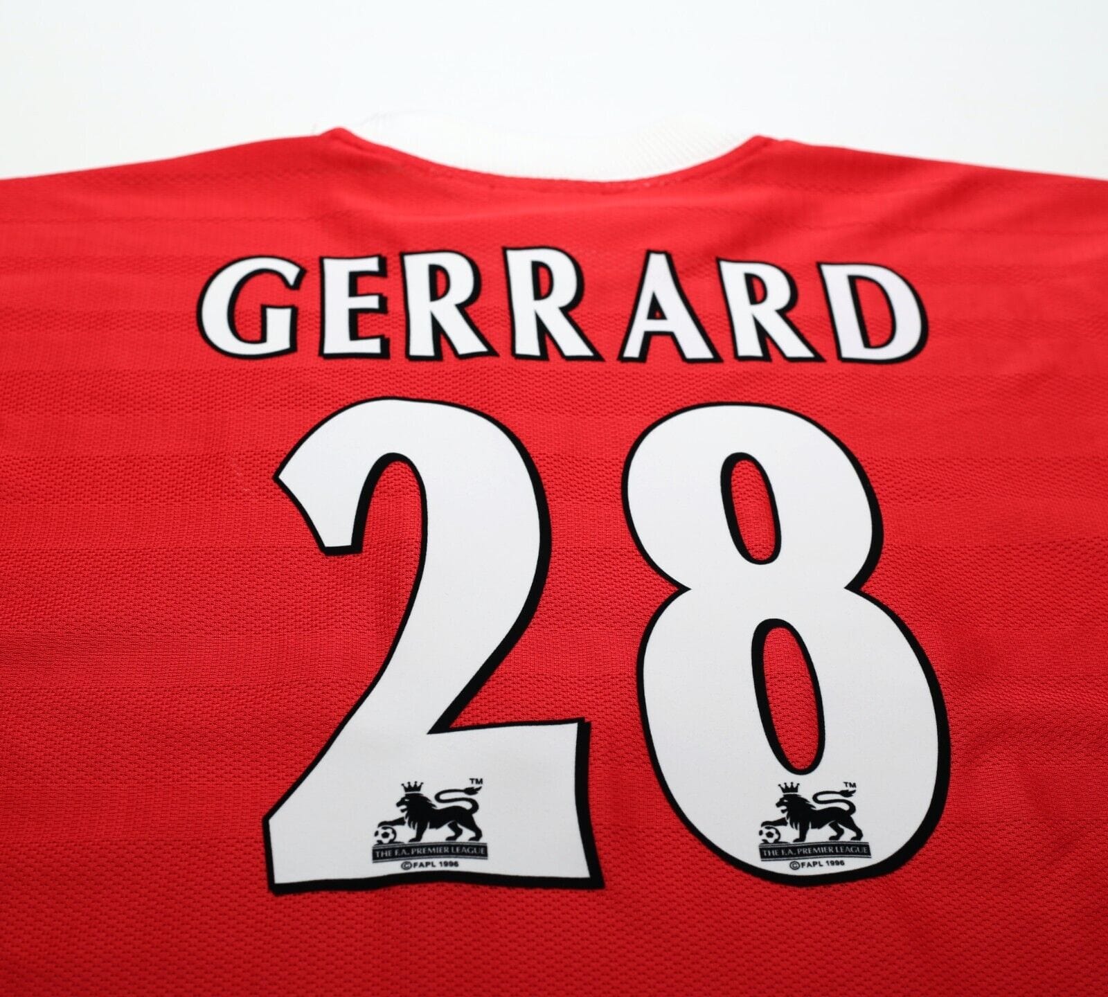 1998/00 GERRARD #9 Liverpool Vintage Reebok Home Football Shirt Jersey (L) 42/44