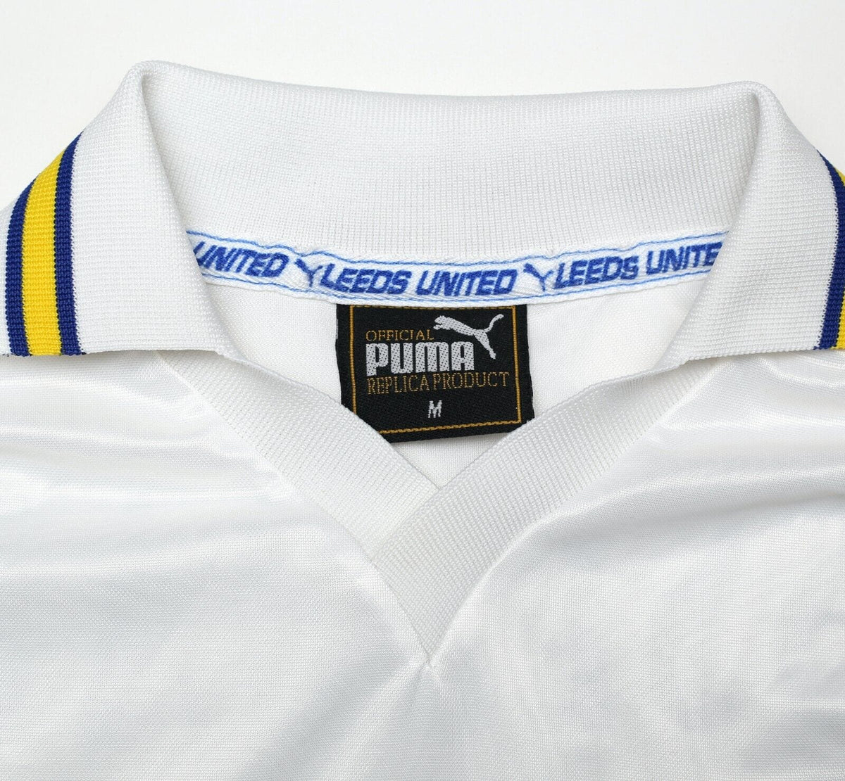 1998/00 HASSELBAINK #9 Leeds United Vintage PUMA Home Football Shirt (M)