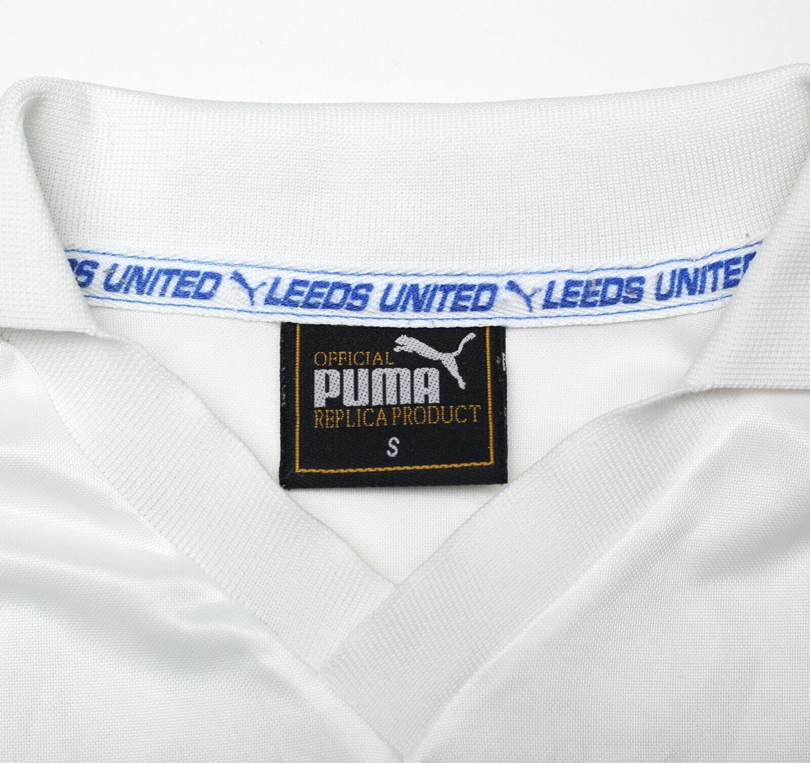 1998/00 HASSELBAINK #9 Leeds United Vintage PUMA Home Football Shirt (S)