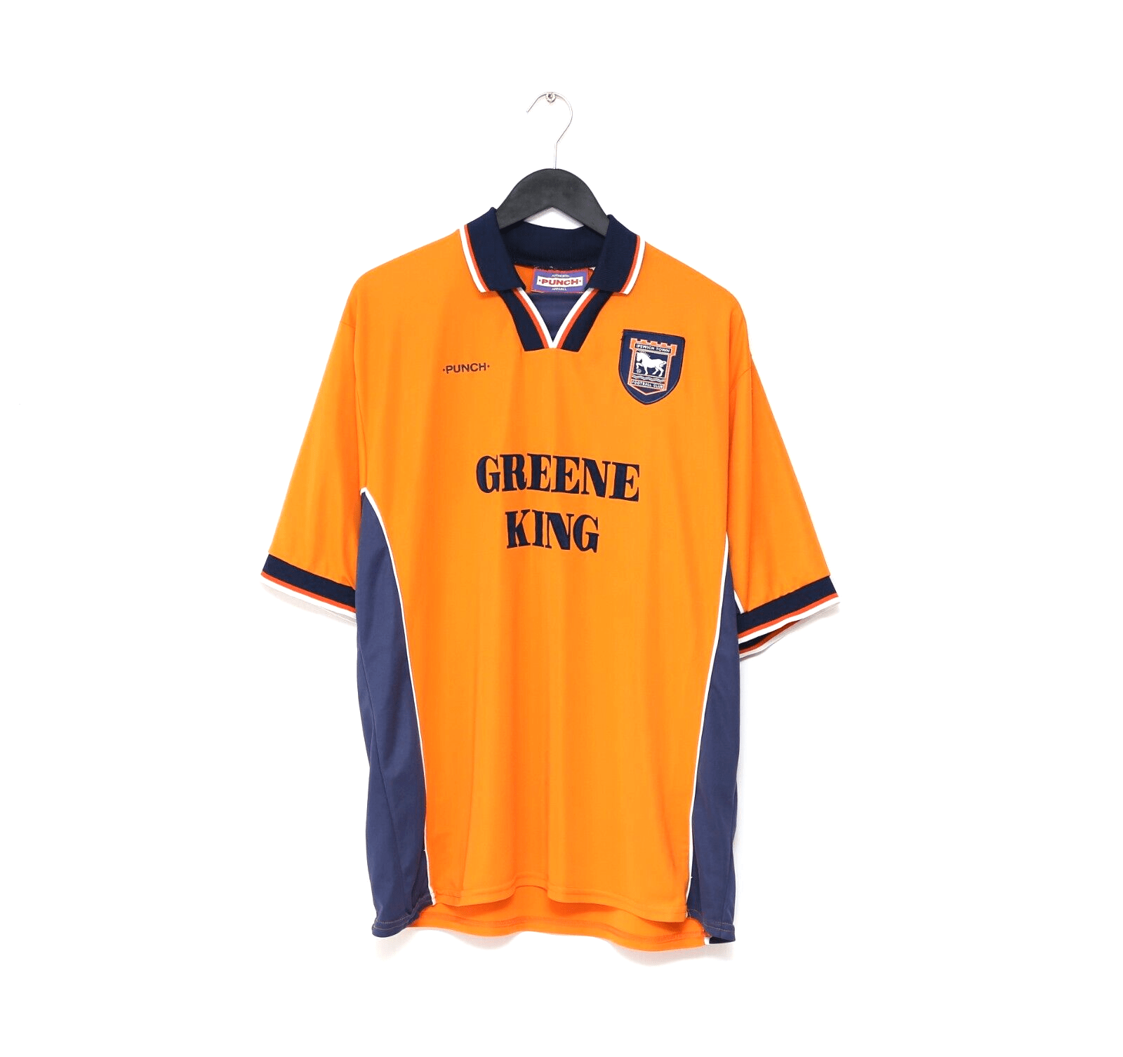 1998/00 IPSWICH TOWN Vintage PUNCH Away Football Shirt Jersey (XL)