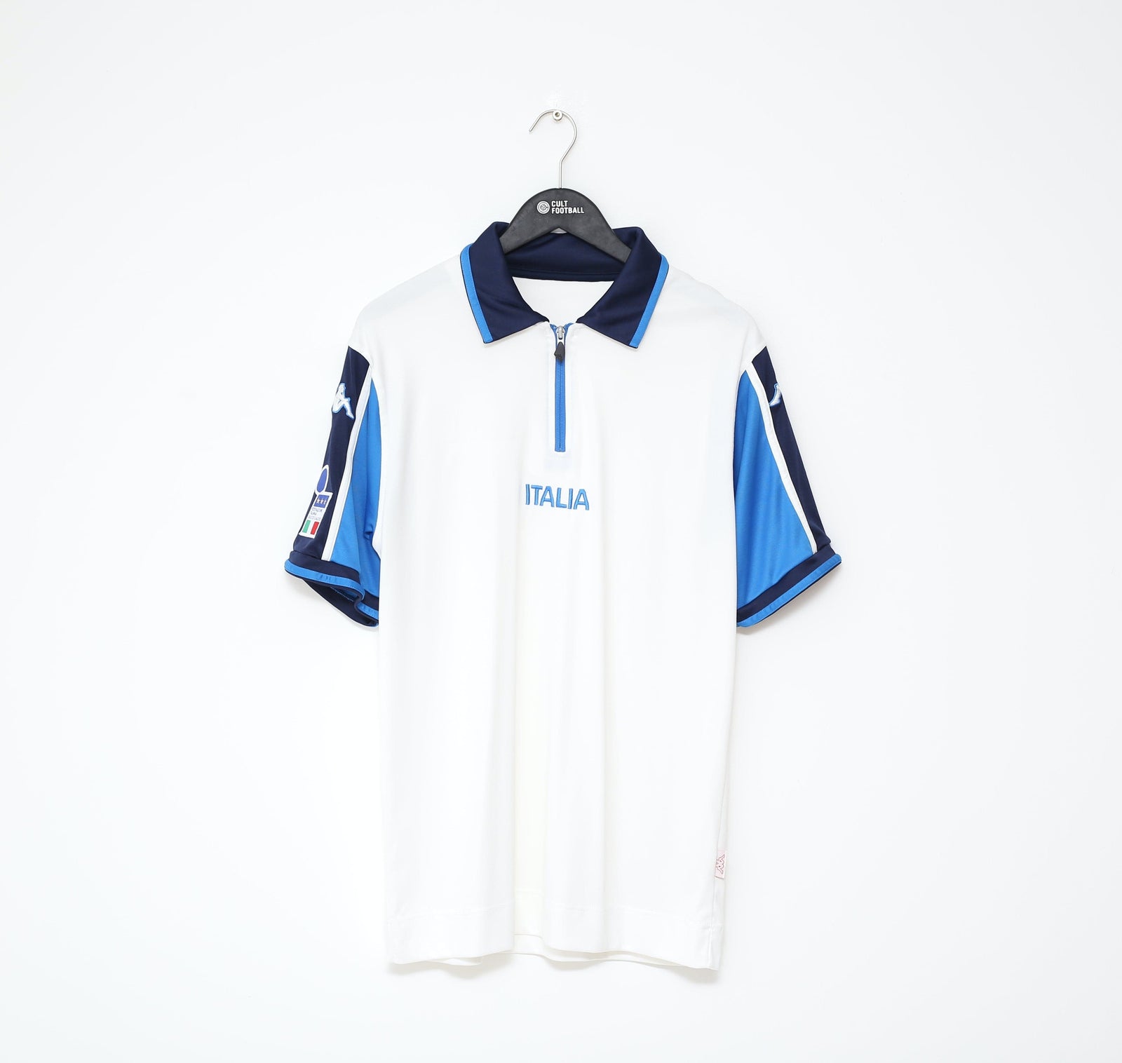 1998/00 ITALY Vintage Kappa Football Polo Shirt (L/XL) Maldini Totti Del Piero