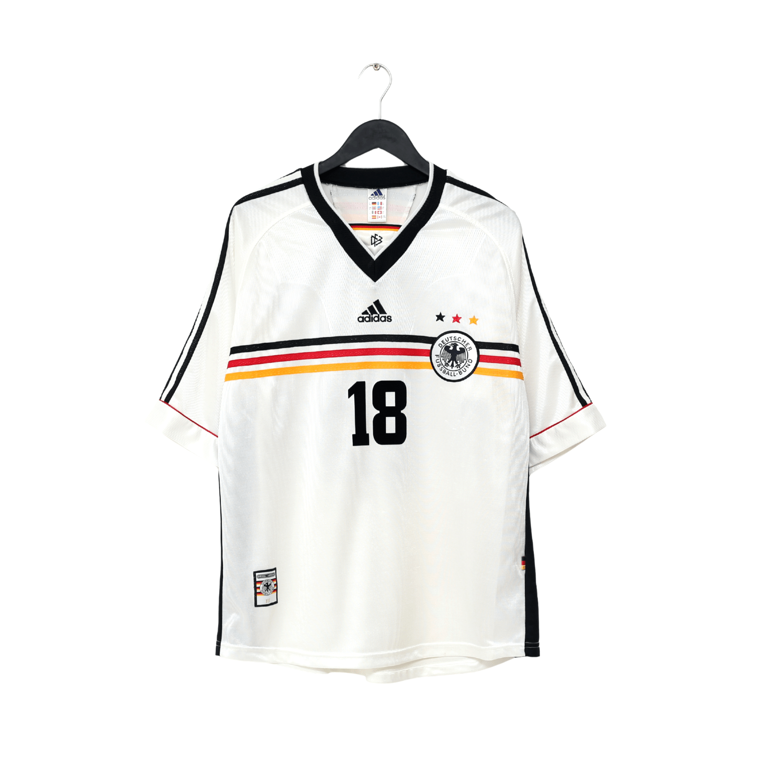 1998/00 KLINSMANN #18 Germany Vintage adidas Home Football Shirt (XL) WC 98