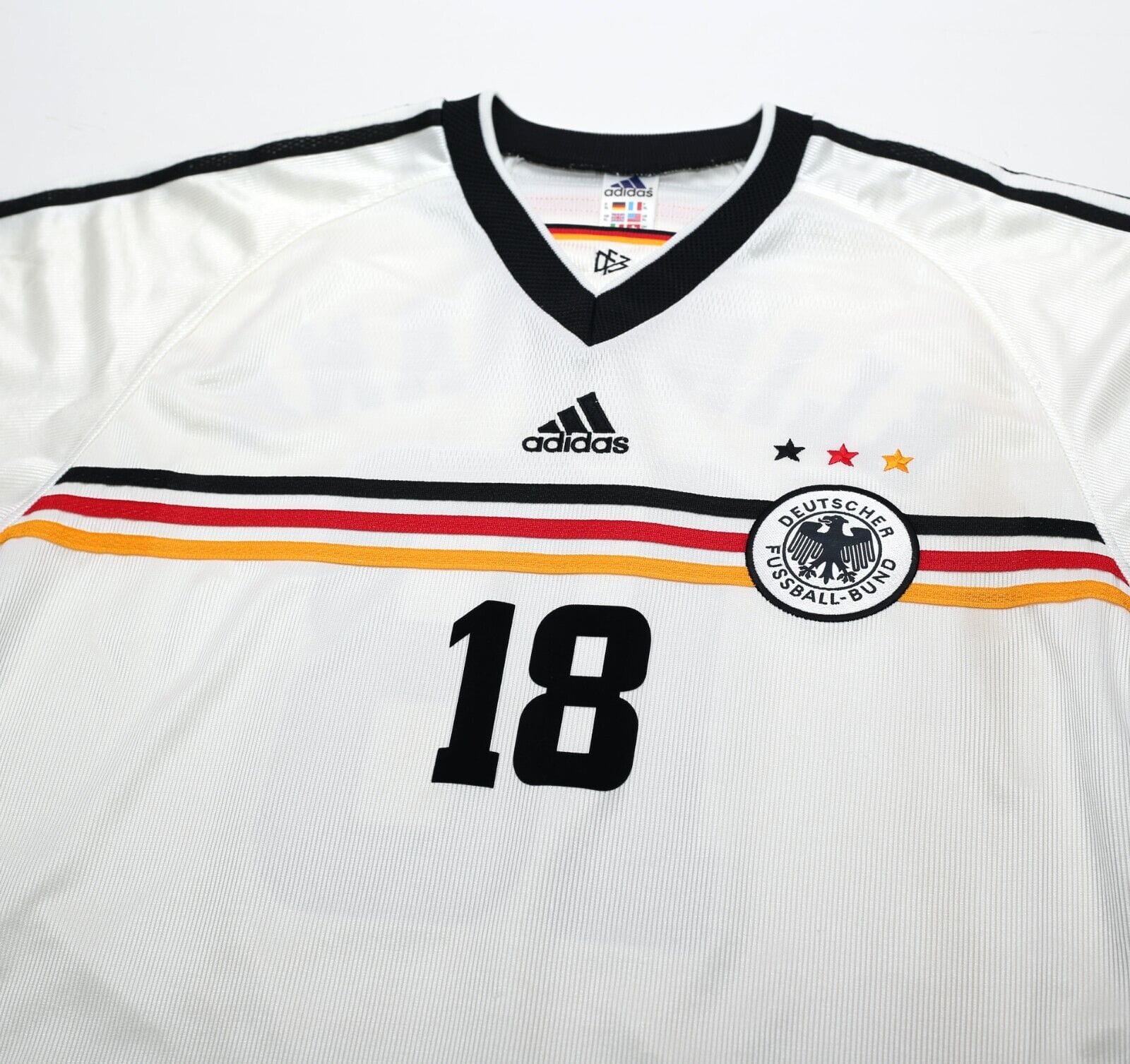 1998/00 KLINSMANN #18 Germany Vintage adidas Home Football Shirt (XL) WC 98