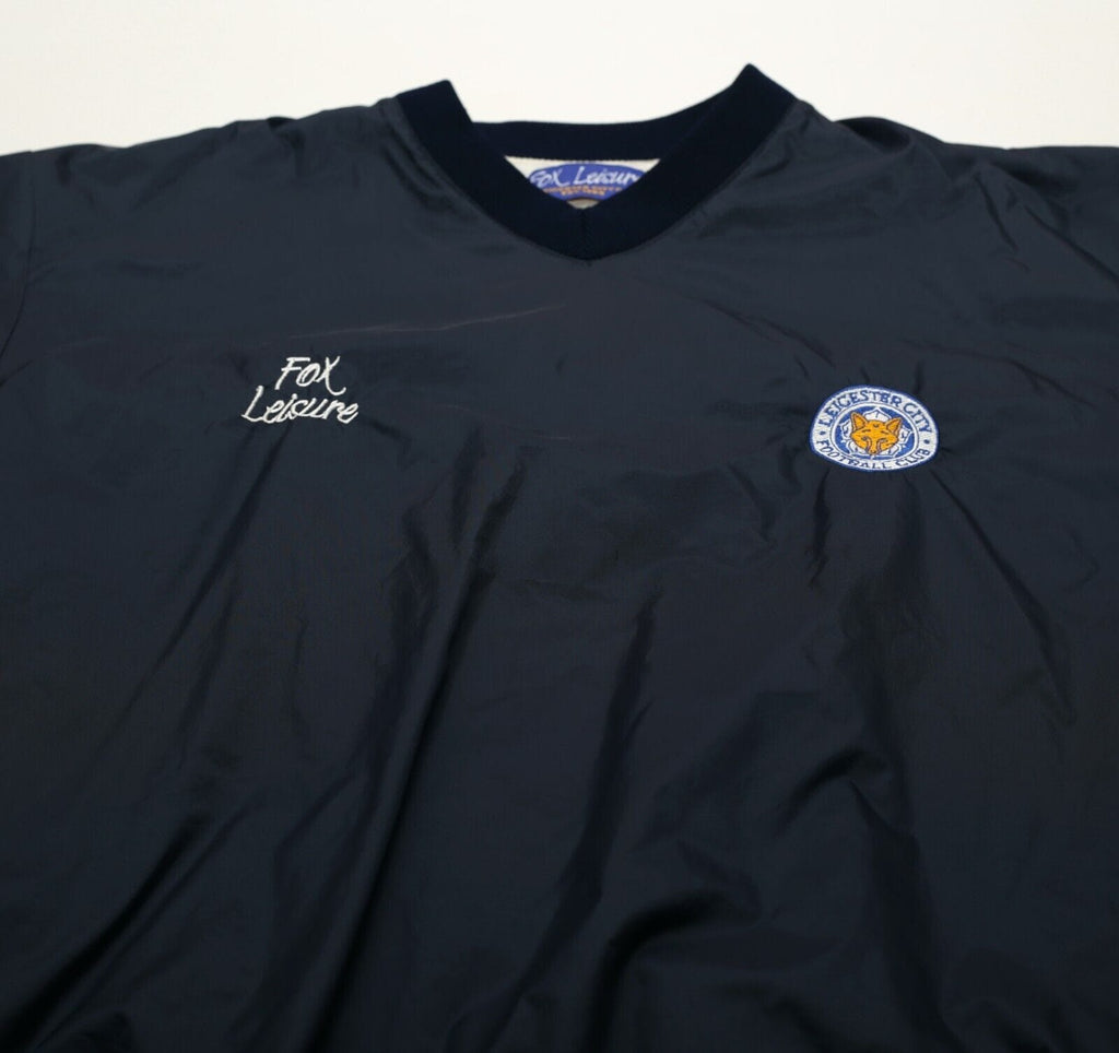 1998/00 LEICESTER CITY Vintage Fox Leisure Football Windbreaker Drill Top (M)