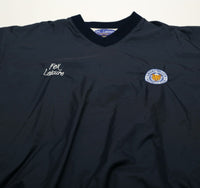 1998/00 LEICESTER CITY Vintage Fox Leisure Football Windbreaker Drill Top (M)
